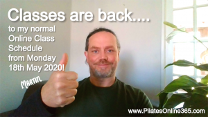 Online Live Pilates Classes in South Dublin Ireland are back from Monday 18th May 2020 onward